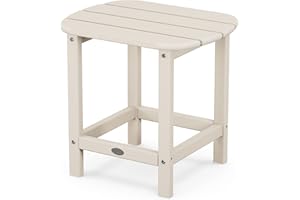 POLYWOOD SBT18SA South Beach 18" Outdoor Side Table, Sand