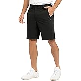 TBMPOY Men's 9" Golf Shorts Quick Dry Casual Shorts Dress Shorts Flat Front Stretch Lightweight for Work Business Travel