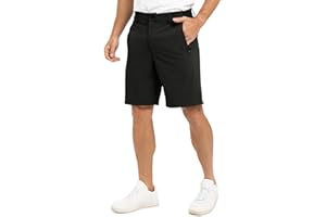 TBMPOY Men's 9" Golf Shorts Quick Dry Casual Shorts Dress Shorts Flat Front Stretch Lightweight for Work Business Travel