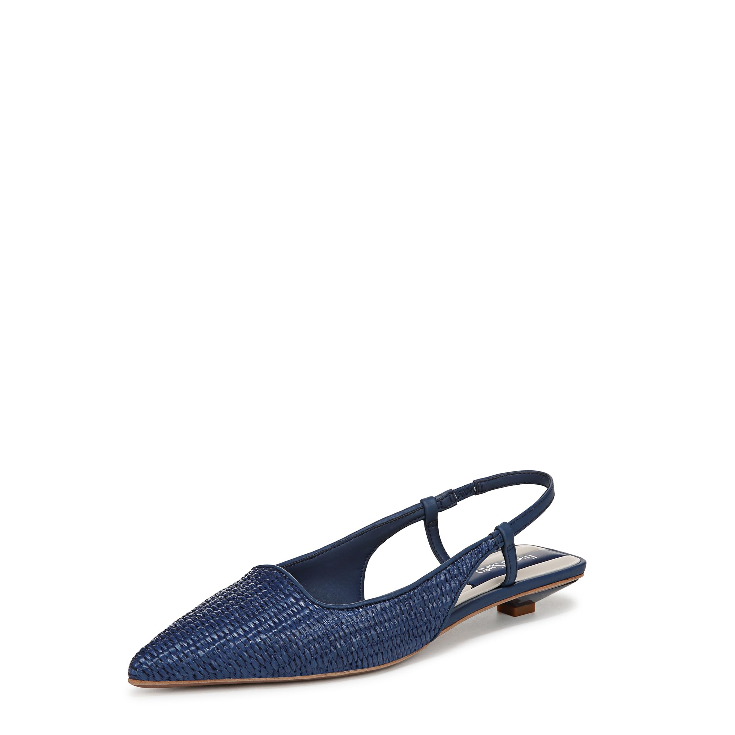 Franco Sarto Womens Palmira Pump Navy Blue Raffia 8 M