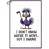Juoqg I Don't Know Where It Went Golf Towel, Funny Birdie Golf Bag Towel With Clip, Golfing Accessories for Women, Sport Towels for Player, Golfing Gifts for Daughter Sister, Birthday Gifts for Golfer