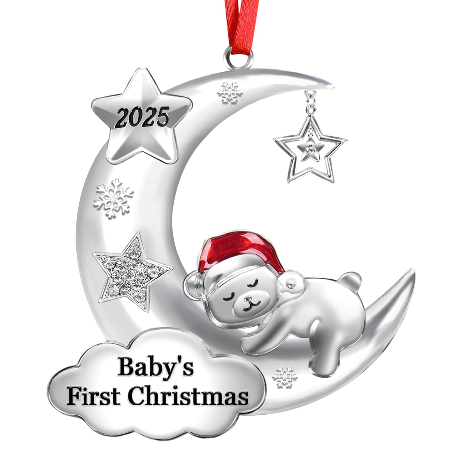 Photo 1 of Baby's First Christmas Ornament 2025 Girl Boy Baby 1st Christmas Ornament for Newborn Christmas Keepsake Gifts Decorations