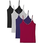 Rosyline V Neck Camisoles for Women Adjustable Lace Cami Undershirt Spaghetti Strap Lace Tank Tops