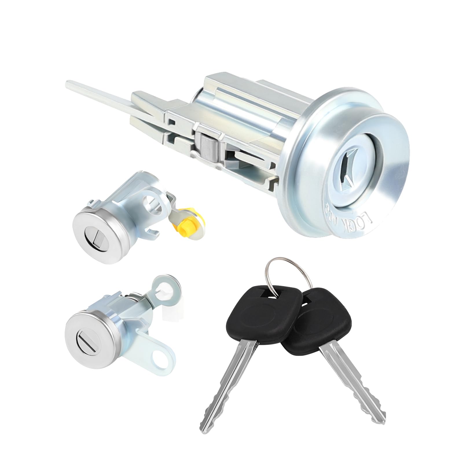 Photo 1 of WMPHE Ignition Switch with Door Lock Cylinder & Keys Compatible with 1999 2000 2001 2002 2003 2004 Toyota Tacoma Replacement for 69005-35840 69051-35070 DL108R 6905135070