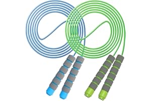 HOMELLO Jump Rope for Kids - Adjustable Soft Skipping Rope with Skin-Friendly Foam Handles for Kids, Boys, Girls, Children - Outdoor Fun Activity, Great Party Favor, Exercise Activity & Fitness