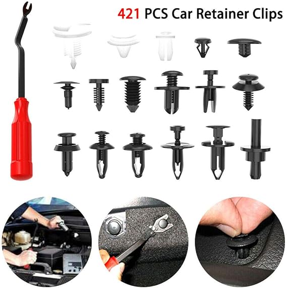 KULA 421pcs Car Trim Clips Universal Auto Car Trim Panel Clips Push