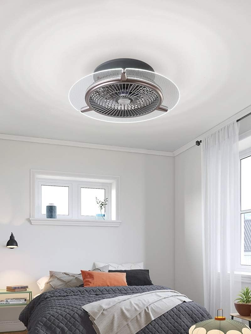Ventilatore Da Soffitto Con Lampada A Led, Camera Da Letto Con Ventilatore A Soffitto, Regolazione A Distanza Della Luce A 3 Velocità Del Vento