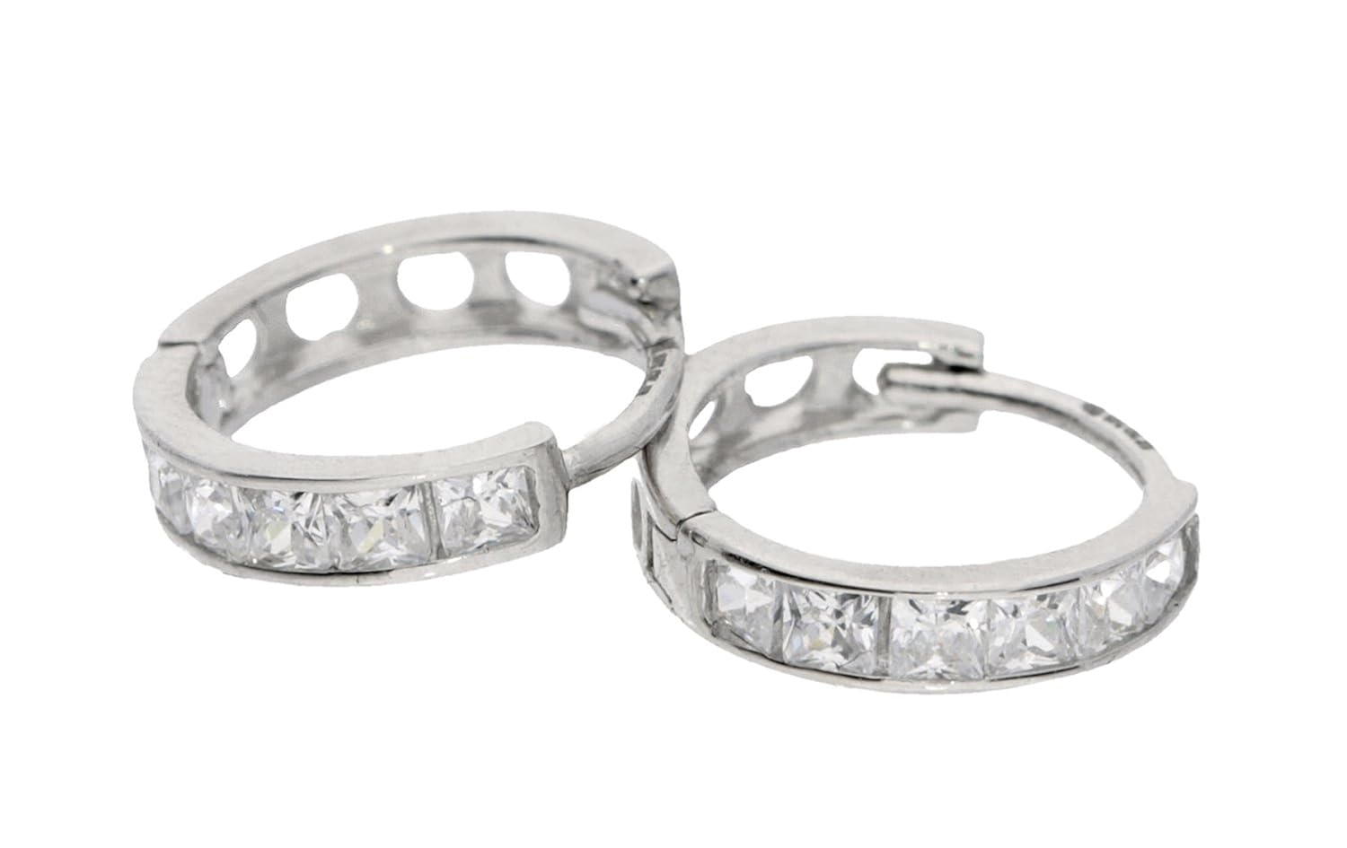 H Gaventa Ltd E Pendientes de mujer de oro blanco k con
