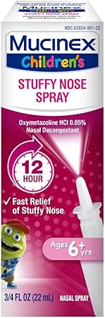 Amazon Com Mucinex Children S Stuffy Nose Nasal Spray 75oz Bottle Health Personal Care