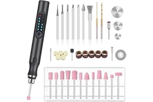 VQVYBXN Mini USB Cordless Rotary Tools Kit With Accessories,Small Electric 3-speed Rotary Tool Grinding Bits Set,Portable Rotary Pen For Sanding,Polishing,Drilling,Engraving DIY Model,Handmade Crafts (black)
