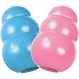 KONG - Puppy Toy Natural Teething Rubber - Fun to Chew, Chase and Fetch (Color May Vary) - for Small Puppies