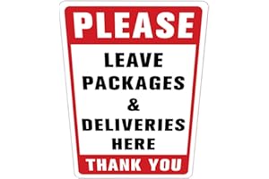SOPOTUTU Please Leave Deliveries and Packages Here Wall Sign Sticker PVC Self-Adhesive Decal for Home and