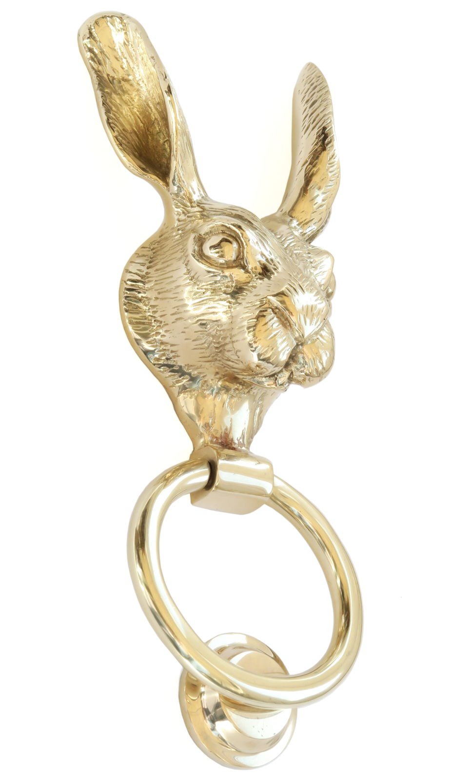 Castelion® Solid Brass Country Hare Door Knocker | High Quality Home Accessories | Solid Brass Front Door Knocker | Easy to Attach | Unique Home Decor | 22cm