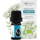 Essences Bulgaria Organic Yarrow Essential Oil 1/6 Fl Oz | 5ml | Achillea millefolium | 100% Pure and Natural | Undiluted | Therapeutic Grade | Family Owned Farm | Steam-Distilled | Non-GMO | Vegan
