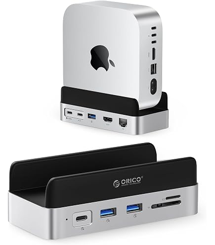 ORICO Base e suporte MiniDock Mac mini M4 com gabinete SSD M.2 de