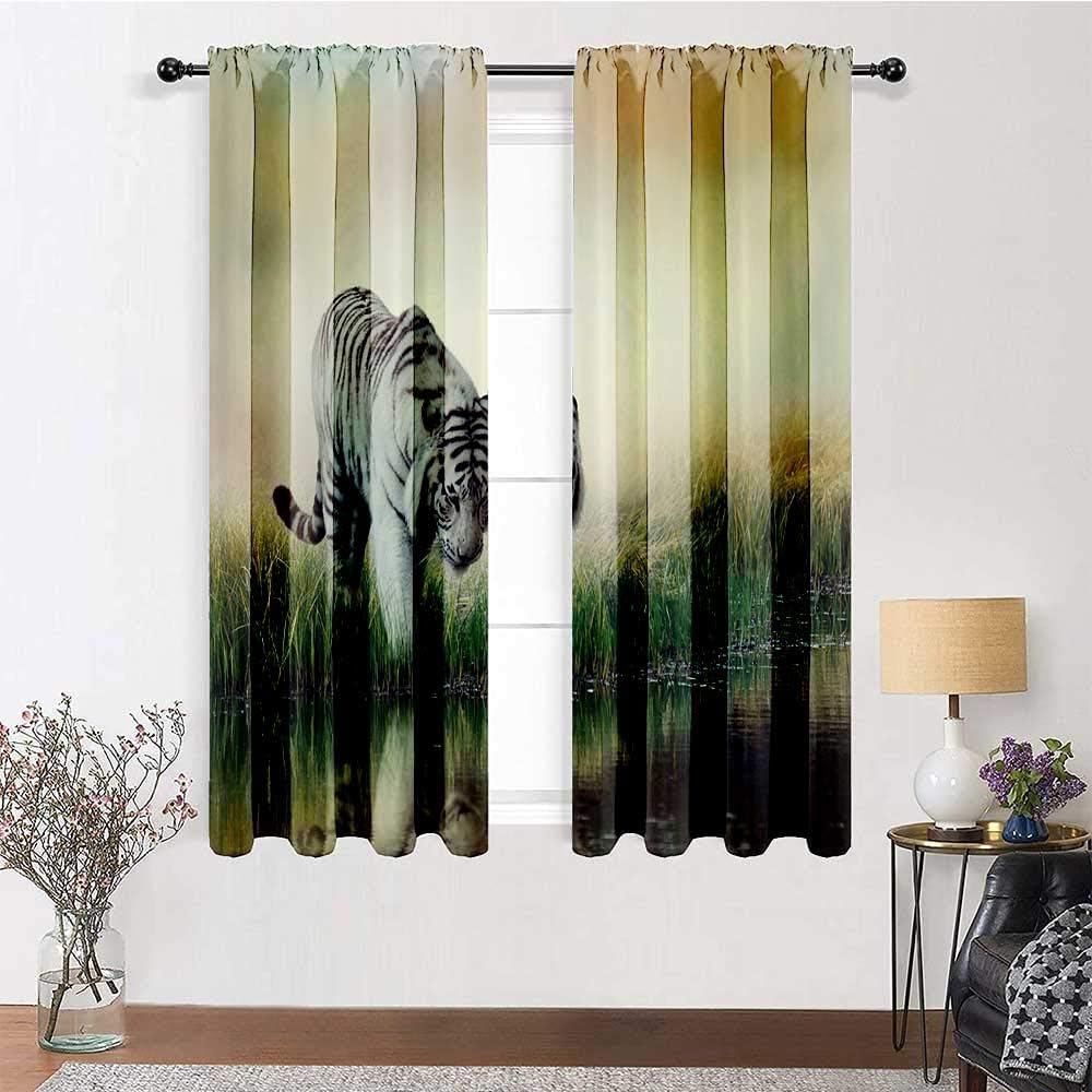 Outdoor Curtains Wildlife Animal Nature Decor Tiger Leopard