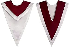 Academic Graduation Stole V-Shape Unisex Graduation Hood for Bachelor Master Doctorate Gown Accessories