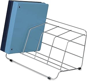 Fellowes Catalog Rack, 4 Compartment, Wire, Silver (1040201)