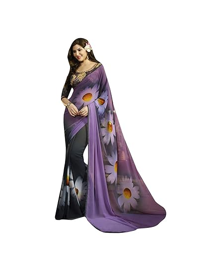 Georgette Saree (Sby3-7233_Multi-Coloured)