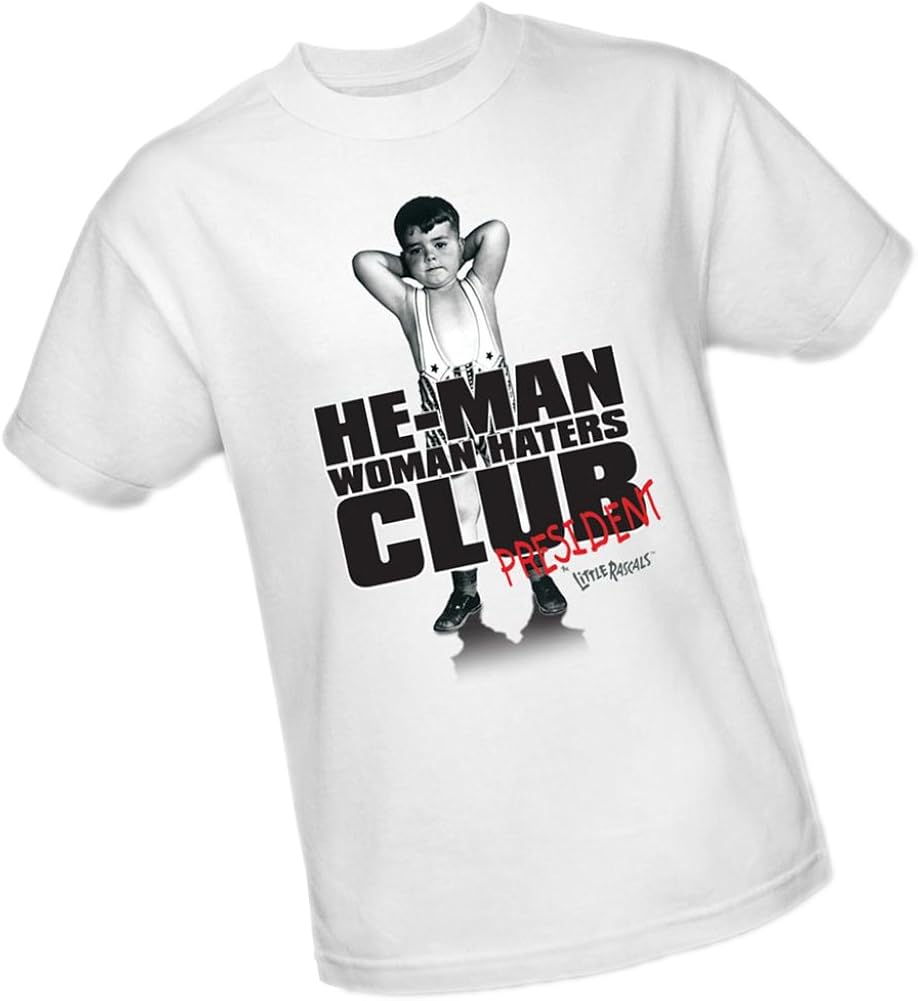 Amazon Com He Man Woman Haters Club President Little Rascals Adult T Shirt Clothing