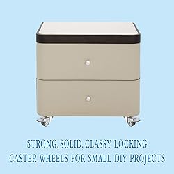 JGJC 1" Low Profile Casters 8 Pack, Soft Rubber