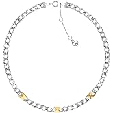 Tommy Hilfiger Women's Jewelry - Stainless Steel Chain Necklace, Spring Ring Closure - Adjustable/Self Sizing - Perfect for Layering - Classic Style for Everyday Wear - Gift for Her