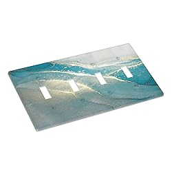Modern Abstract Turquoise Blue Teal Marble Quad