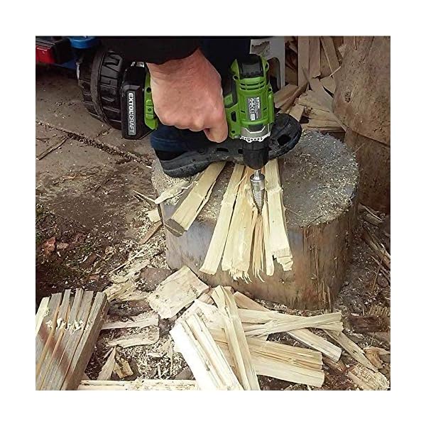 JWCN Bohrspitze fÃ¼r Bohrmaschinen mit dreieckigem Schaft Schnelle Holzspaltung LÃ¤ndliches Holzbrecherwerkzeug Holzspitzenbohrer 42 mm Industriebohrer Uptodate – Bild 4