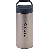 SOTO Titanium Double-Wall Vacuum Insulated Water Bottle with Lid - Ultralight & Leak-Proof for Camping, Hiking, and Outdoor Travel (200ml)