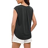 ODODOS Modal Soft Sleeveless Shirts for Women Crew Neck Yoga Tee Summer Flowy Workout Tank Tops