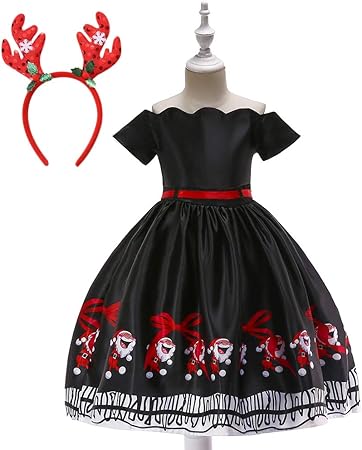 Amazon Shinykids クリスマス サンタ服 女の子 クリスマス コスチューム キッズ サンタ コスプレ子供 変身サンタ ワンピース 着ぐるみ クリスマス イベント パーティー 仮装 演出 学園祭 クリスマス ドレス カチューシャ付き 2点セット 9カラー 100 150