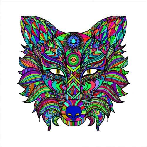 Wolf 1 Colouring Stretched, 120x120cm ***