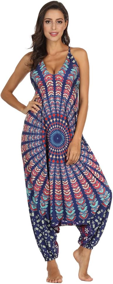 african print harem jumpsuit