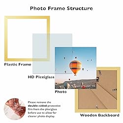JCJMY 8x8 Picture Frame Gold for Wall Hanging or