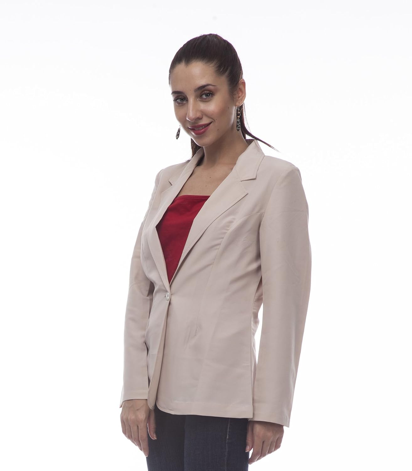 @499 full sleeves casual beige blazer