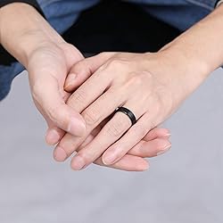 6mm Black Wedding Tungsten Ring Bands For Men Women