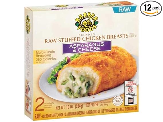 Barber Foods Asparagus And Cheese Stuffed Chicken Breast 10 Ounce 12 Per Case Amazon Com Grocery Gourmet Food