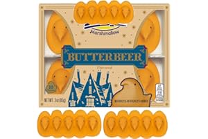 Butterbeer Peep Marshmallow Chicks 10 Count – Easter Basket Candy, Spring Chick Limited Edition Marshmallow Treats