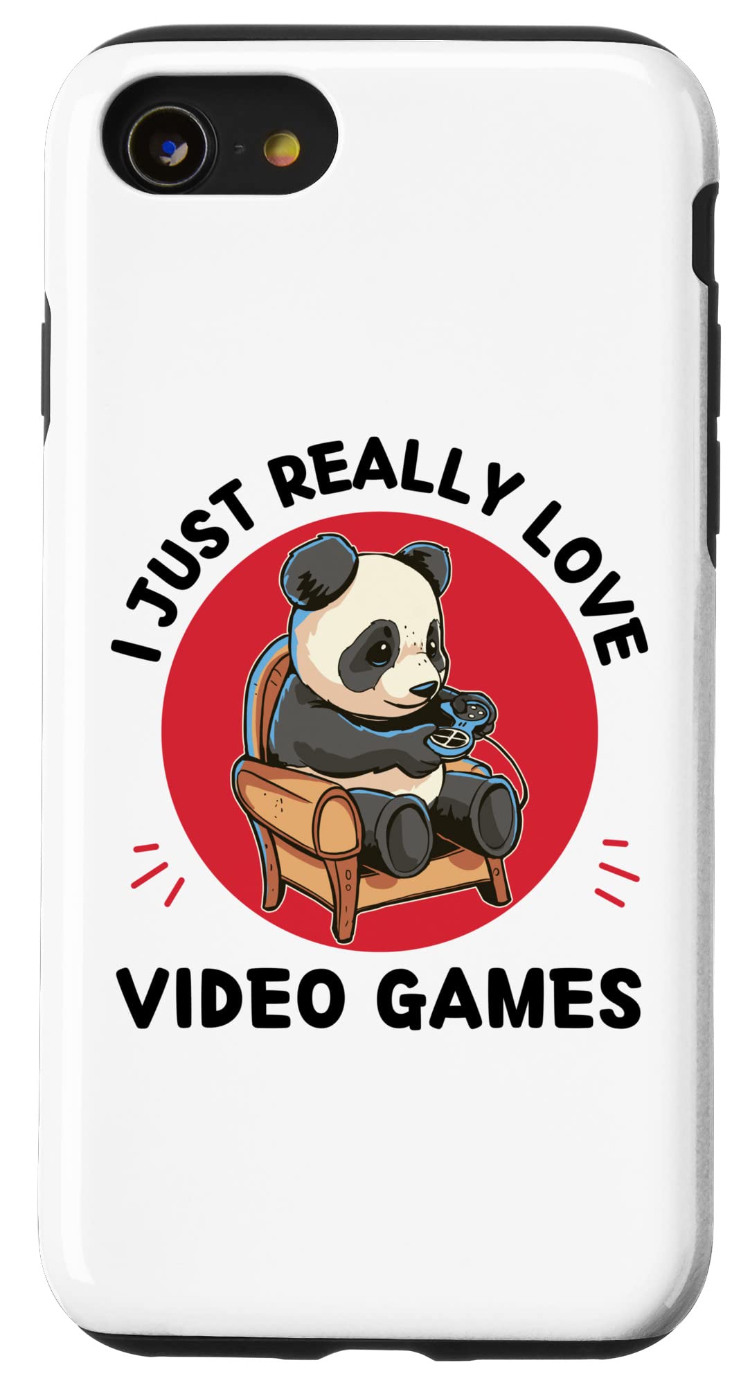iPhone SE (2020) / 7 / 8 Kawaii Panda I Just Really Love Video Games Lover Case