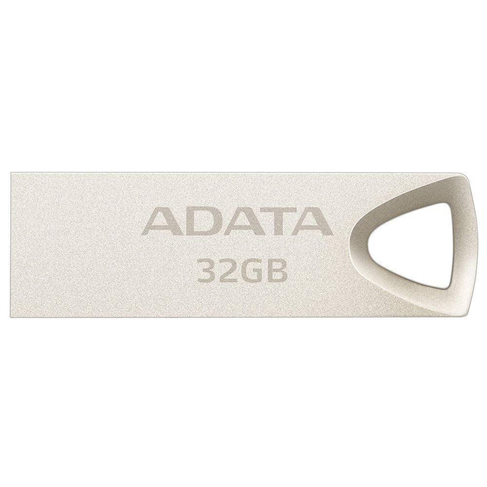 ADATA UV210 32GB Metallic Style Capless Water Resistant Dust Resistant Impact Resistant USB Flash Drive, Gold (AUV210-32G-RGD)