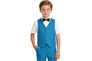 Yuanlu Boys Vest Set with Pants Suits for Wedding Boy Homecoming Dresses Kids Vest Pants Suit