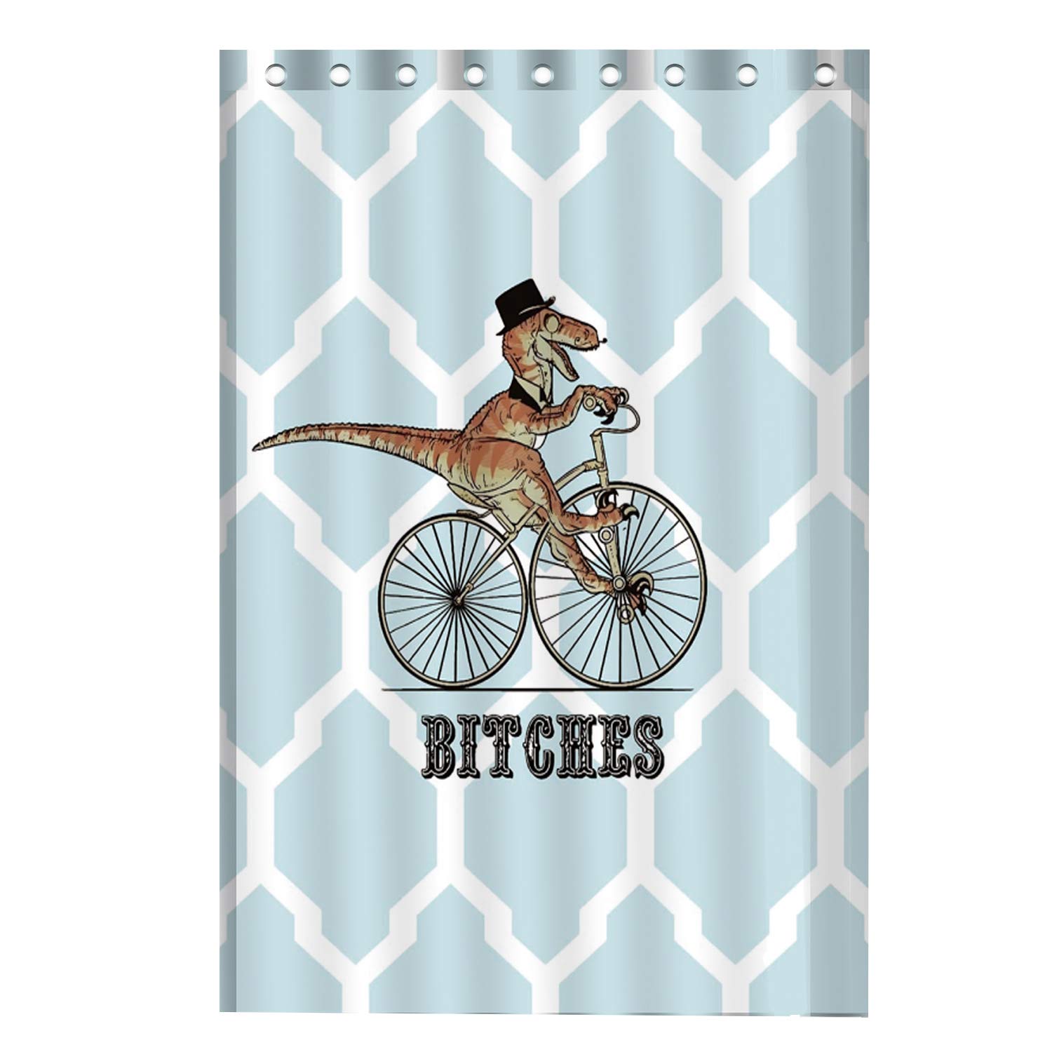 Vandarllin Custom Dinosaur Bicycle Geometric Pattern Waterproof Shower Curtain Bathroom Decor 72 X 72 Home Kitchen Cjp Org In