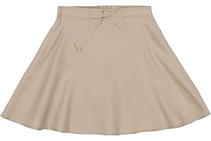 IZOD Girls School Uniform Pull-on Scooter Skirt with Undershorts, Knit Waistband & Functional Pockets, Wrinkle Resistant