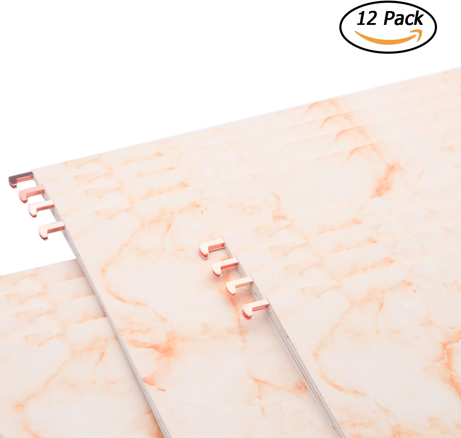 YOMA Marbling Hanging File Folders Marbleize File Folders 12pcs A Set---Orange