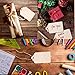 ArtMuseKitsMikash TMO Wood Tags Unfinished Wood Craft Supplies DIY Woodcrafts Blank Wooden Gift Tags Natural Hanging Wood Pieces for Wine,Decor,Wedding(100 Pcs)