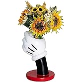 Cute Cartoon Mouse Hand Resin Vase for Home Decor, Unique Small Decorative Vase, for Desk and Office Decorations