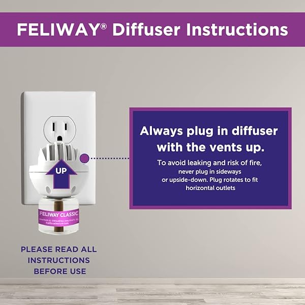 FELIWAY® CLASSIC 30 DAY CAT CALMING REFILL FOR PHEROMONE DIFFUSER, 48ML – HELPS REDUCE COMMON SIGNS OF STRESS IN CATS & KITTENS, ENHANCED CALMING