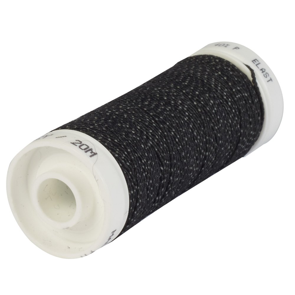 KORBOND 100m Black 5 x 20m Spools Elastic – Ideal for Shirring, Smocking, Crafts, Repairs, Dressmaking, Quilting