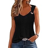 ETCYY Tank Tops for Women 2026 Trendy Summer V Neck Sleeveless T Shirts Spring Clothes Casual Loose Blouses
