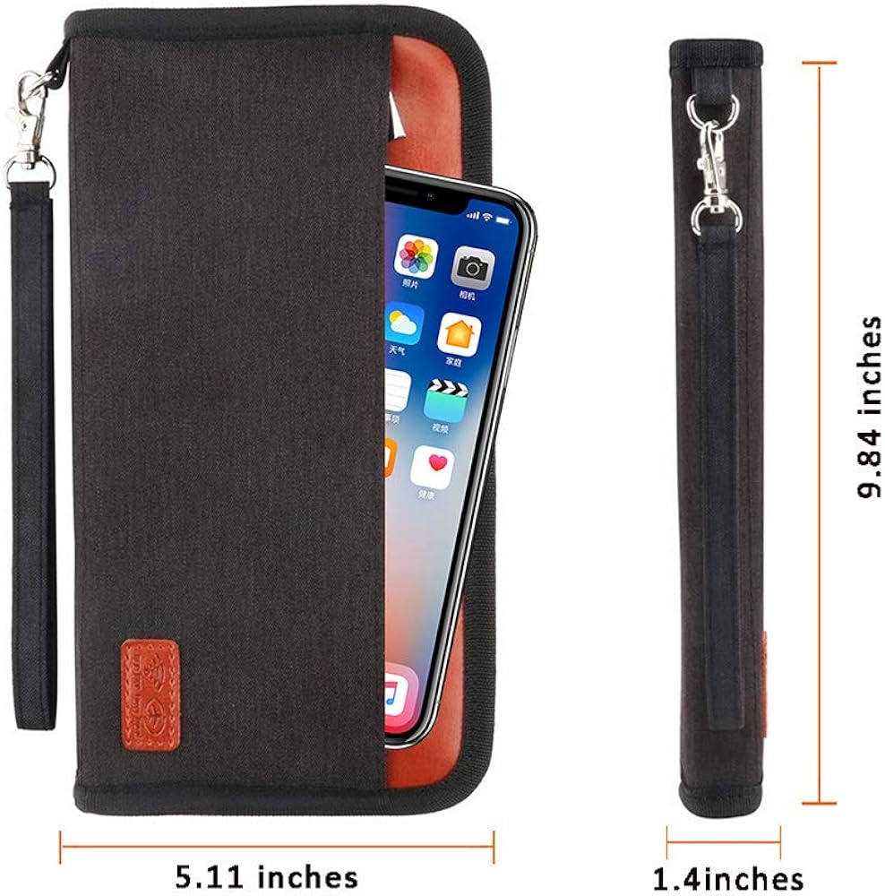  | Family Passport Holder RFID Blocking Document Organizer Bag, Travel Wallet Ticket Holder | Passport Wallets
